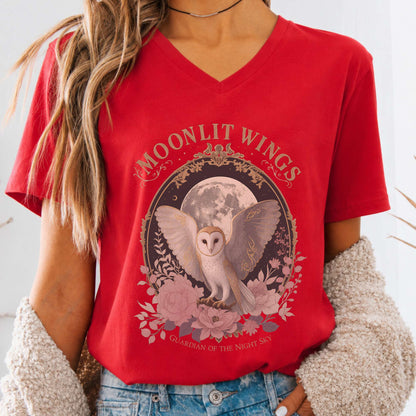 Moonlit Wings Celtic Folklore V-Neck