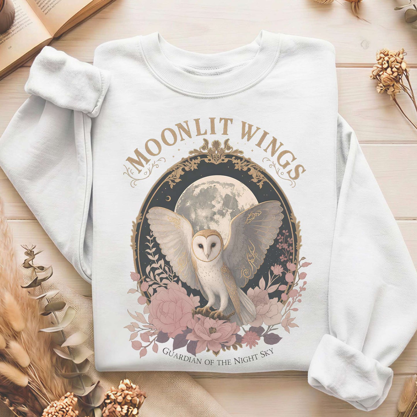 Moonlit Wings Celtic Folklore Sweatshirt