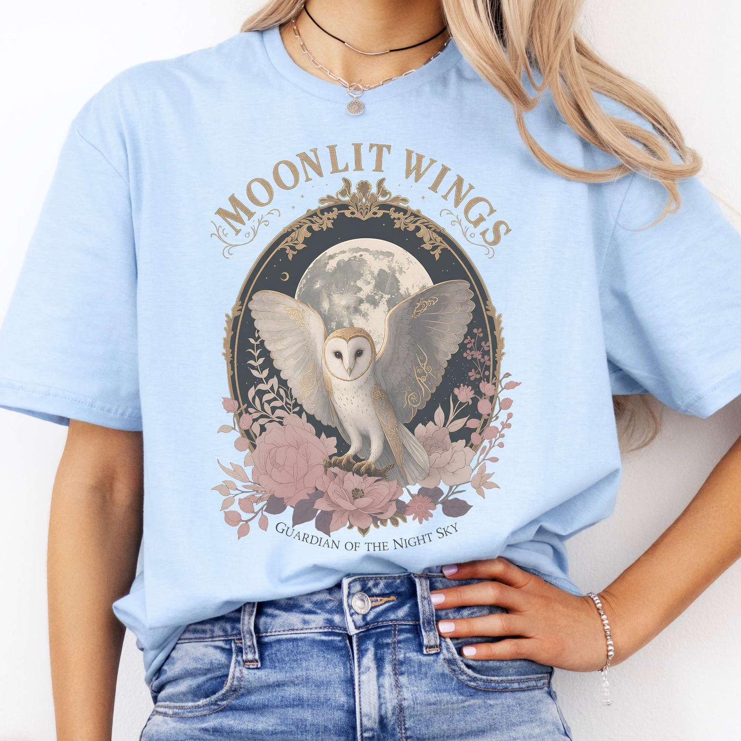 Moonlit Wings Celtic Folklore T-Shirt