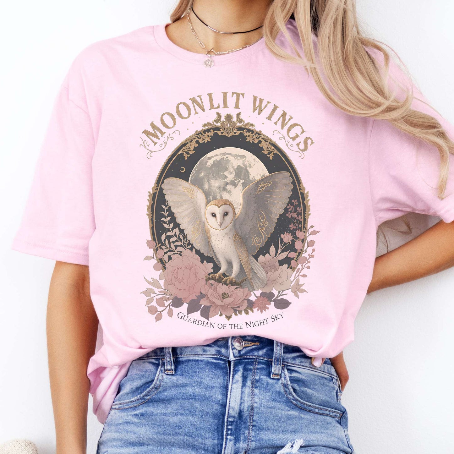 Moonlit Wings Celtic Folklore T-Shirt