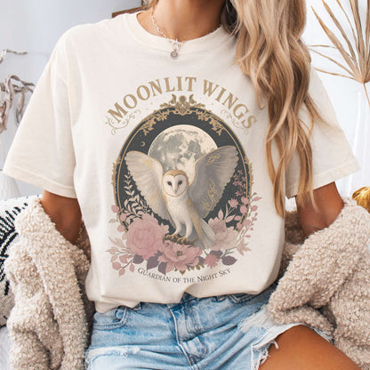 T-Shirt Ivory / S Moonlit Wings Celtic Folklore T-Shirt The Mystic Eden