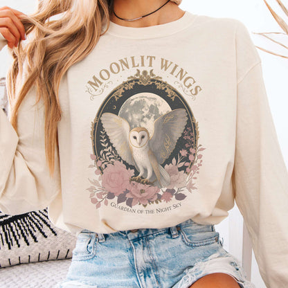 Long-sleeve Ivory / S Moonlit Wings Celtic Folklore Long Sleeve The Mystic Eden