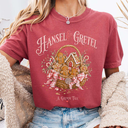T-Shirt Crimson / S Hansel & Gretel Grimm Brothers Fairy Tale T-Shirt The Mystic Eden