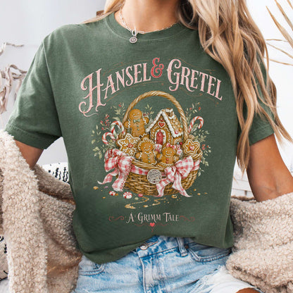 T-Shirt Moss / S Hansel & Gretel Grimm Brothers Fairy Tale T-Shirt The Mystic Eden