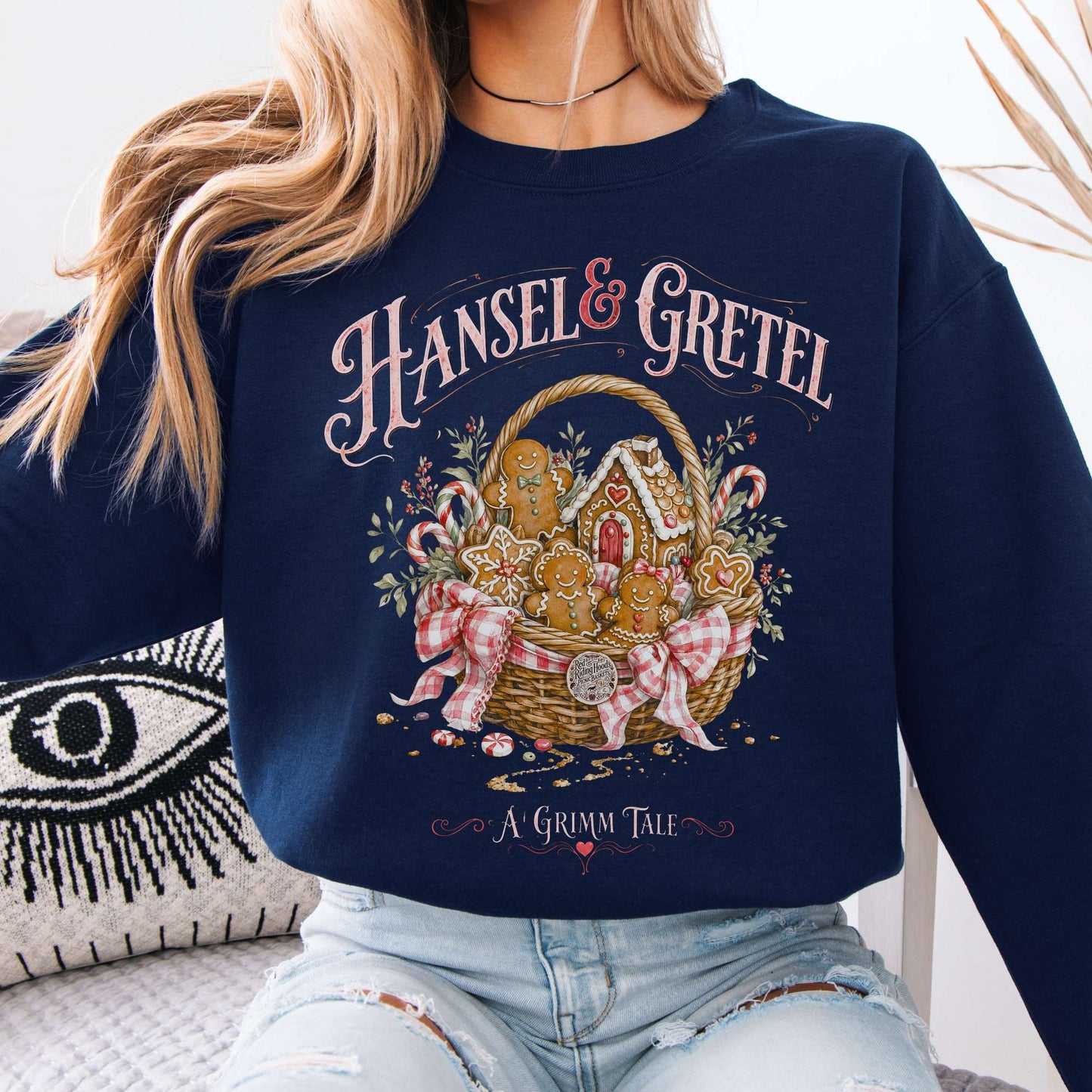 Sweatshirt Navy / S Hansel & Gretel Grimm Brothers Fairy Tale Crewneck Sweatshirt The Mystic Eden