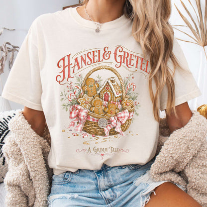 T-Shirt Ivory / S Hansel & Gretel Grimm Brothers Fairy Tale T-Shirt The Mystic Eden