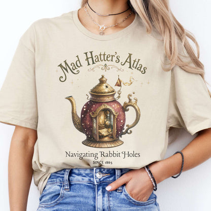 Mad Hatter's Atlas Lewis Carroll Literary T-Shirt
