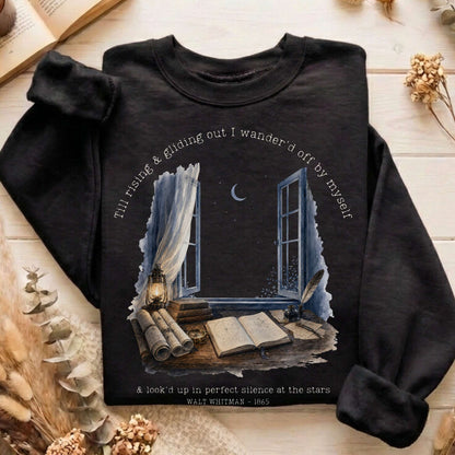Looked Up At The Stars Walt Whitman Literary Sweatshirt