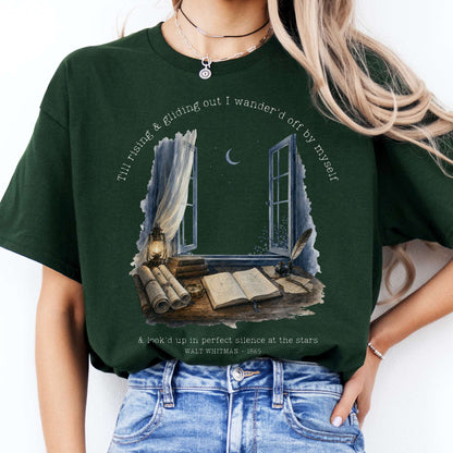 Looked Up At The Stars Walt Whitman Literary T-Shirt