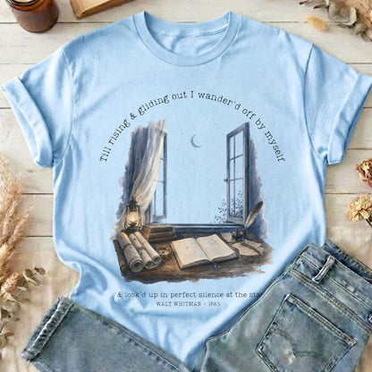 Looked Up At The Stars Walt Whitman Literary T-Shirt