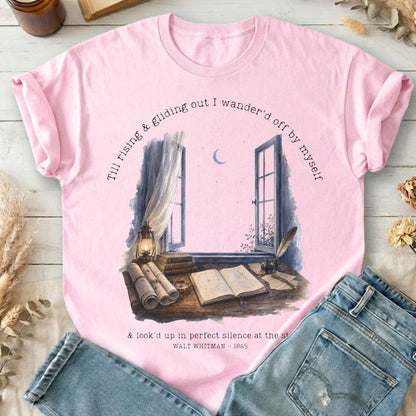 Looked Up At The Stars Walt Whitman Literary T-Shirt