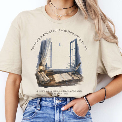 Looked Up At The Stars Walt Whitman Literary T-Shirt