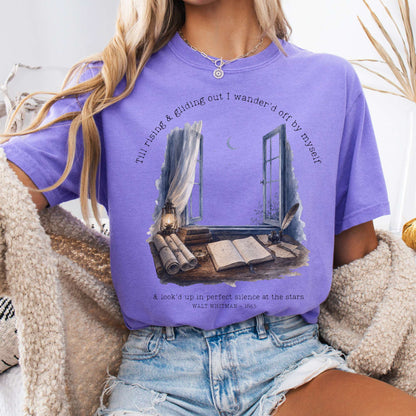 Looked Up At The Stars Walt Whitman Literary T-Shirt