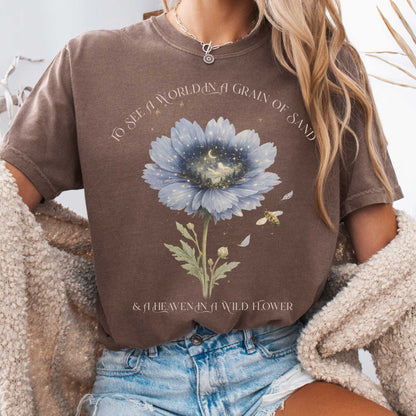 T-Shirt Espresso / S Heaven in a Wildflower William Blake T-Shirt The Mystic Eden