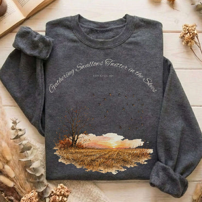 Gathering Swallows Twitter in the Skies John Keats Literary Sweatshirt