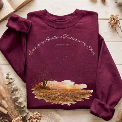 Gathering Swallows Twitter in the Skies John Keats Literary Sweatshirt