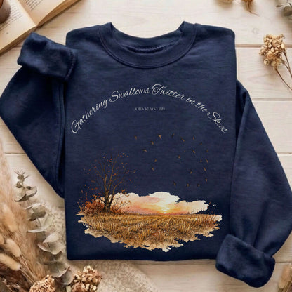 Gathering Swallows Twitter in the Skies John Keats Literary Sweatshirt