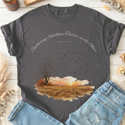 Gathering Swallows Twitter in the Skies John Keats Literary T-Shirt