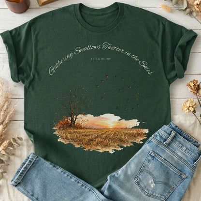 Gathering Swallows Twitter in the Skies John Keats Literary T-Shirt