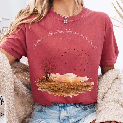 Gathering Swallows Twitter in the Skies John Keats Literary T-Shirt