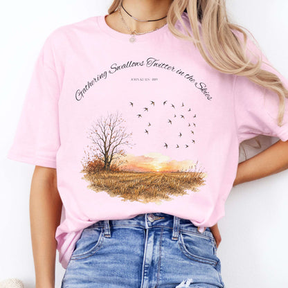 Gathering Swallows Twitter in the Skies John Keats Literary T-Shirt