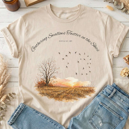 Gathering Swallows Twitter in the Skies John Keats Literary T-Shirt
