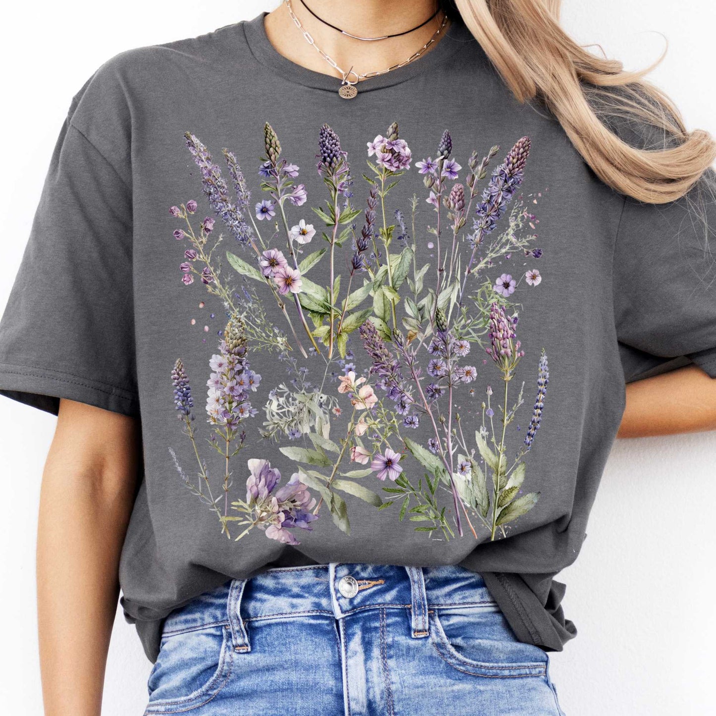 T-Shirt Lavender Wildflower T-Shirt The Mystic Eden