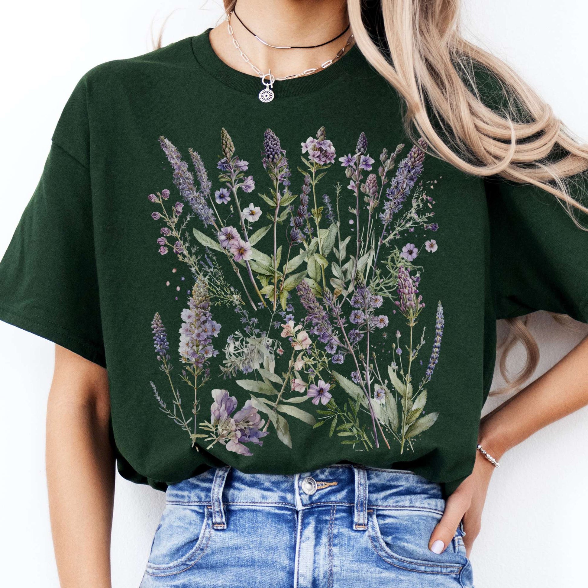 T-Shirt Lavender Wildflower T-Shirt The Mystic Eden