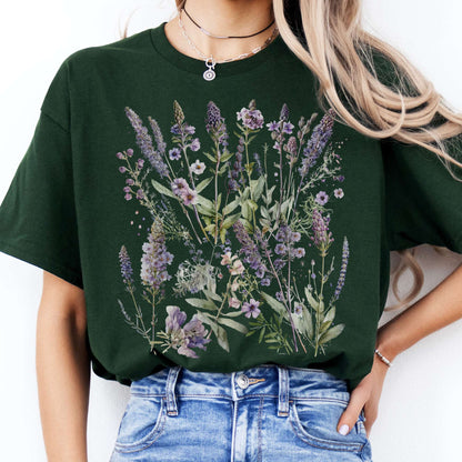 T-Shirt Lavender Wildflower T-Shirt The Mystic Eden