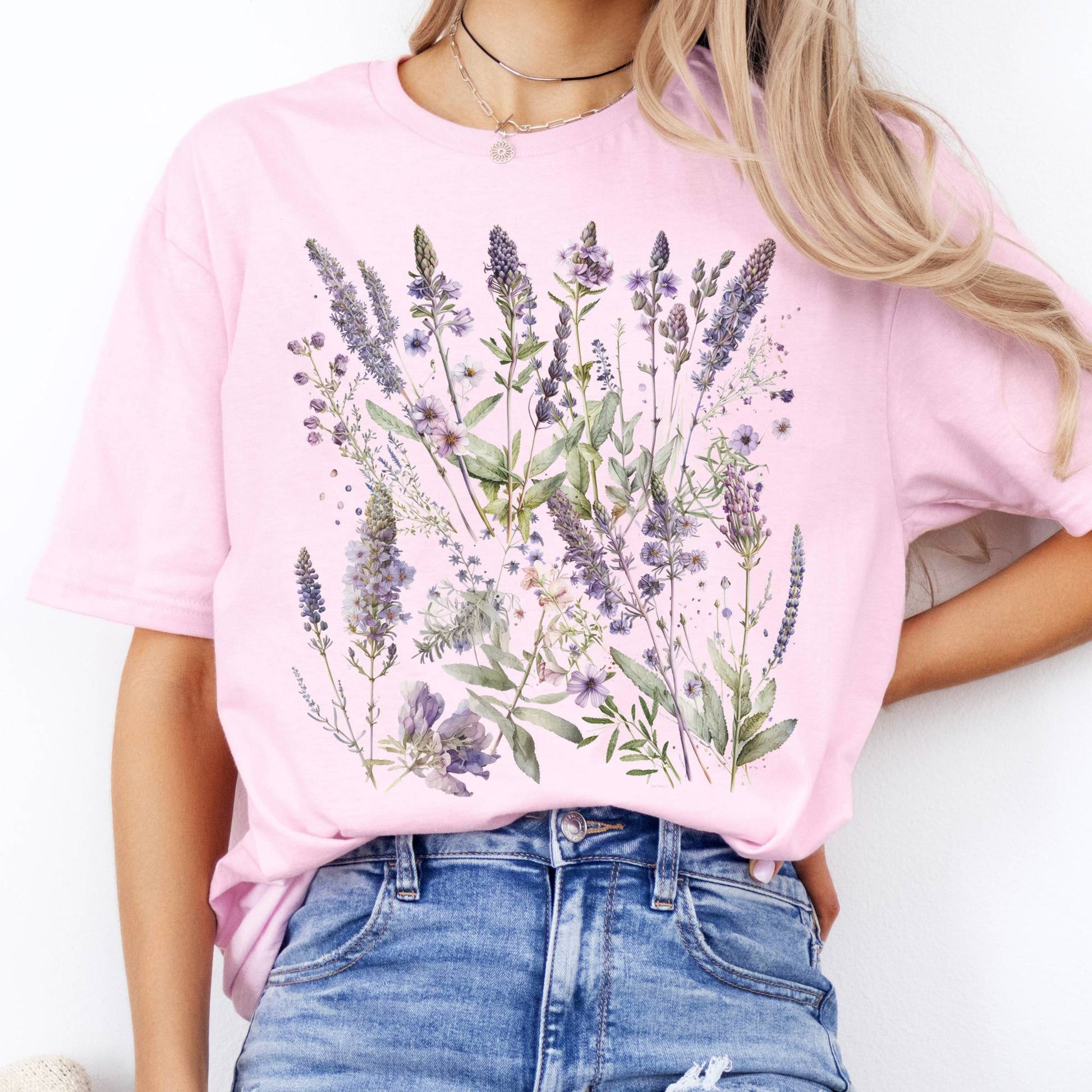 T-Shirt Lavender Wildflower T-Shirt The Mystic Eden