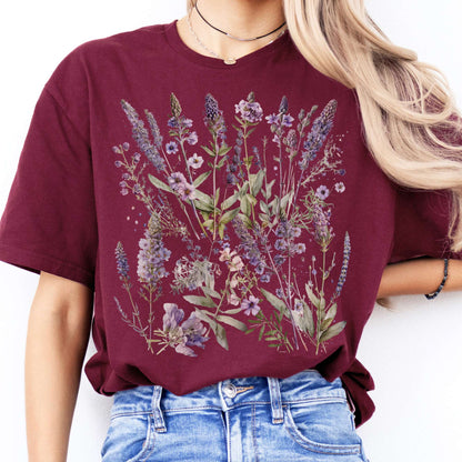 T-Shirt Lavender Wildflower T-Shirt The Mystic Eden