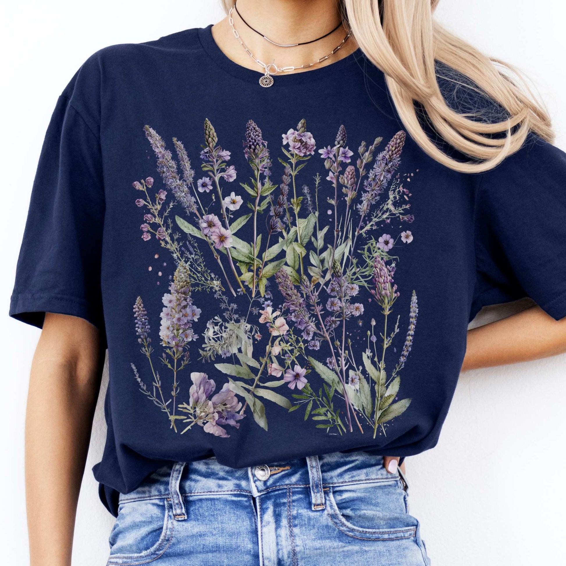 T-Shirt Lavender Wildflower T-Shirt The Mystic Eden