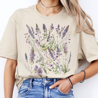 T-Shirt Lavender Wildflower T-Shirt The Mystic Eden