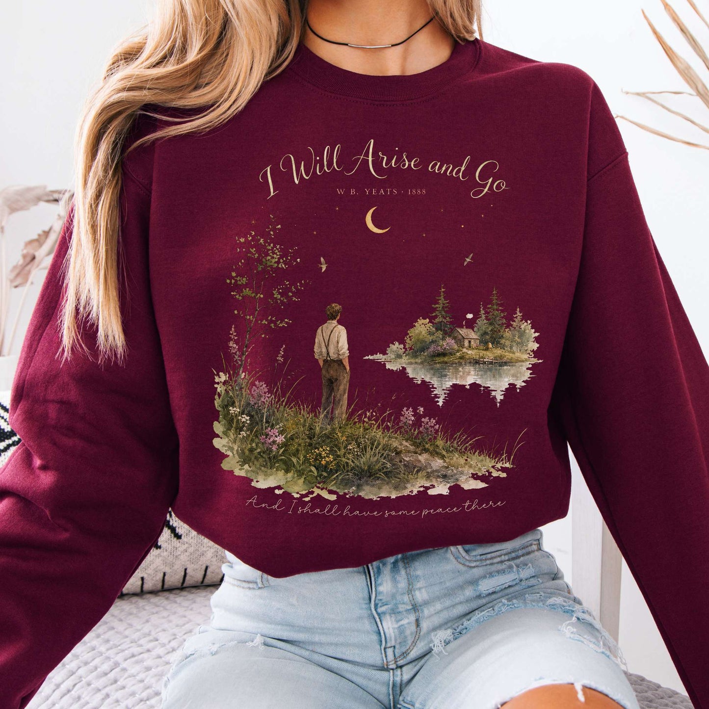 I Will Arise and Go Yeats Literary Sweatshirt