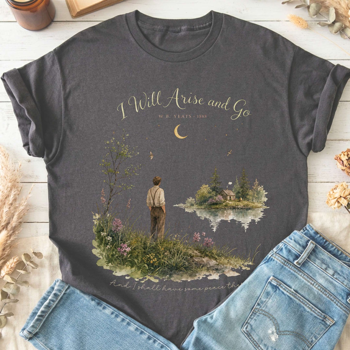 I Will Arise and Go Yeats Literary T-Shirt