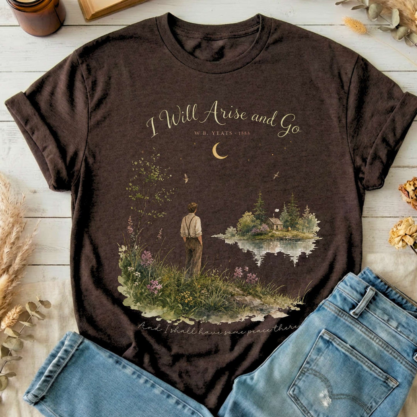 I Will Arise and Go Yeats Literary T-Shirt