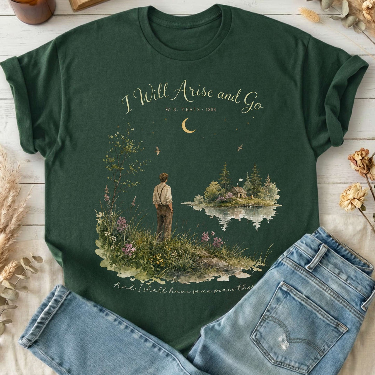 I Will Arise and Go Yeats Literary T-Shirt