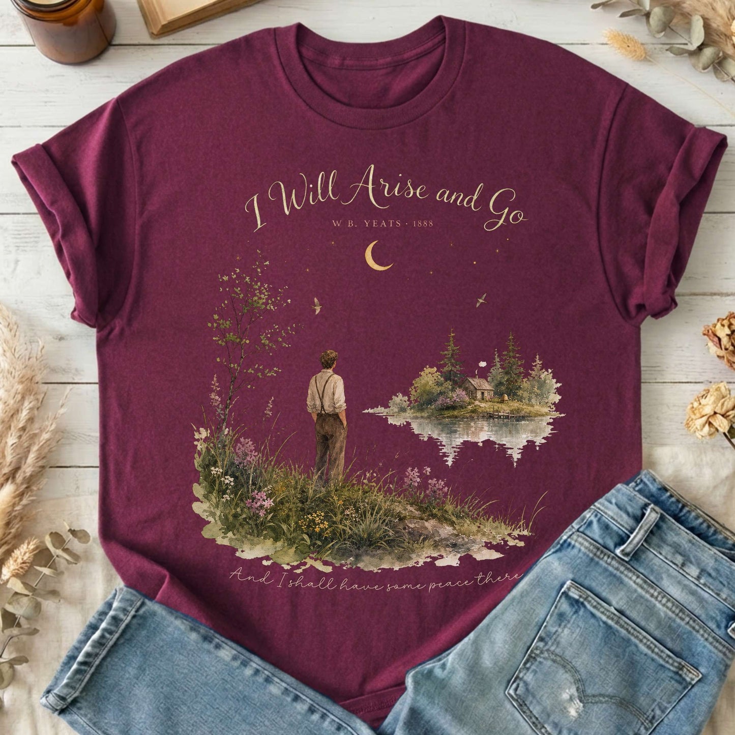 I Will Arise and Go Yeats Literary T-Shirt