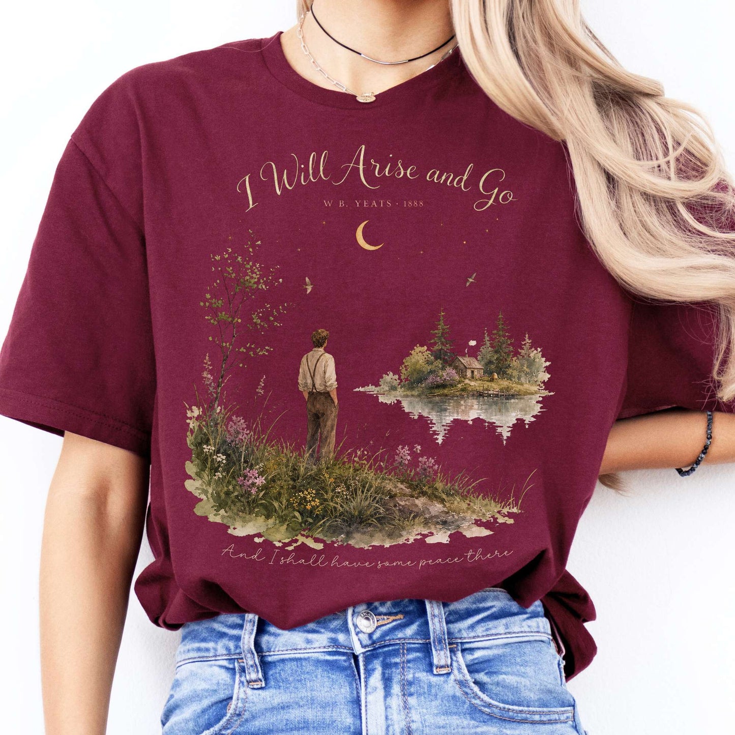 I Will Arise and Go Yeats Literary T-Shirt