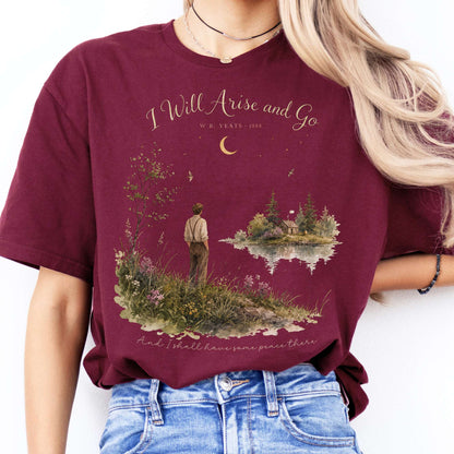 I Will Arise and Go Yeats Literary T-Shirt