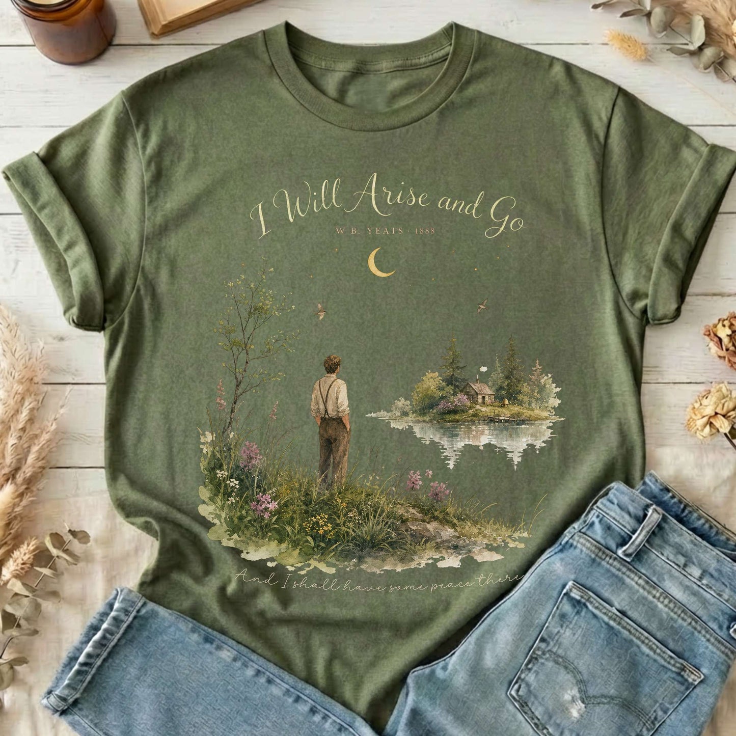I Will Arise and Go Yeats Literary T-Shirt
