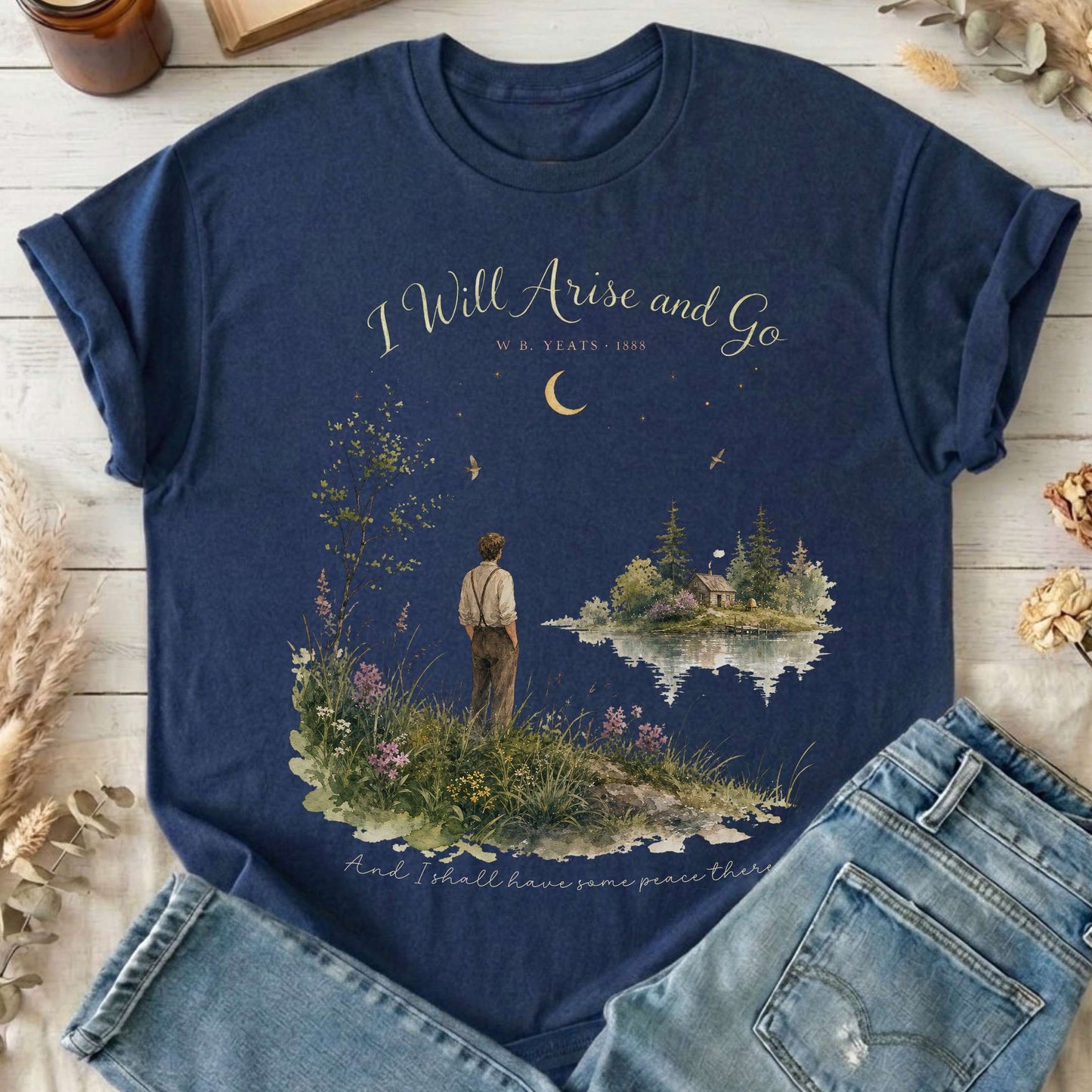 I Will Arise and Go Yeats Literary T-Shirt