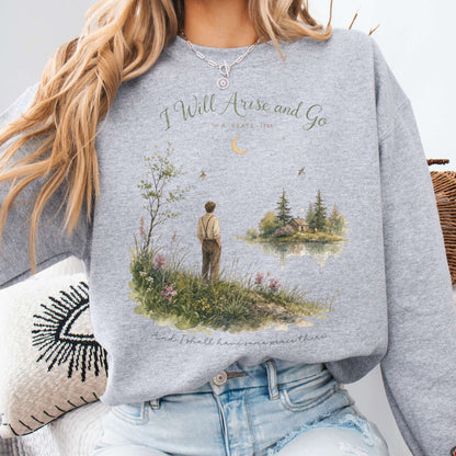 I Will Arise and Go Yeats Literary Sweatshirt