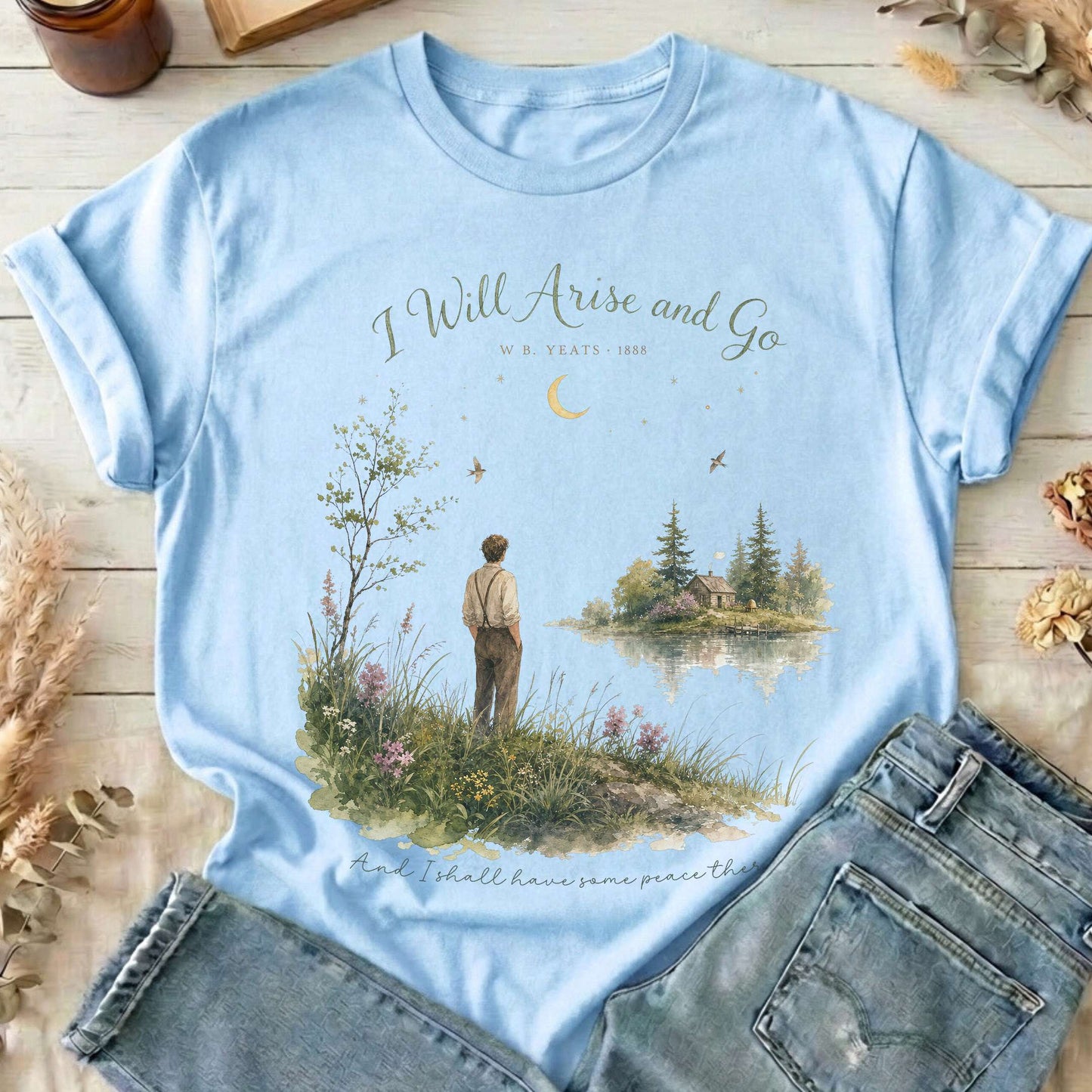 I Will Arise and Go Yeats Literary T-Shirt