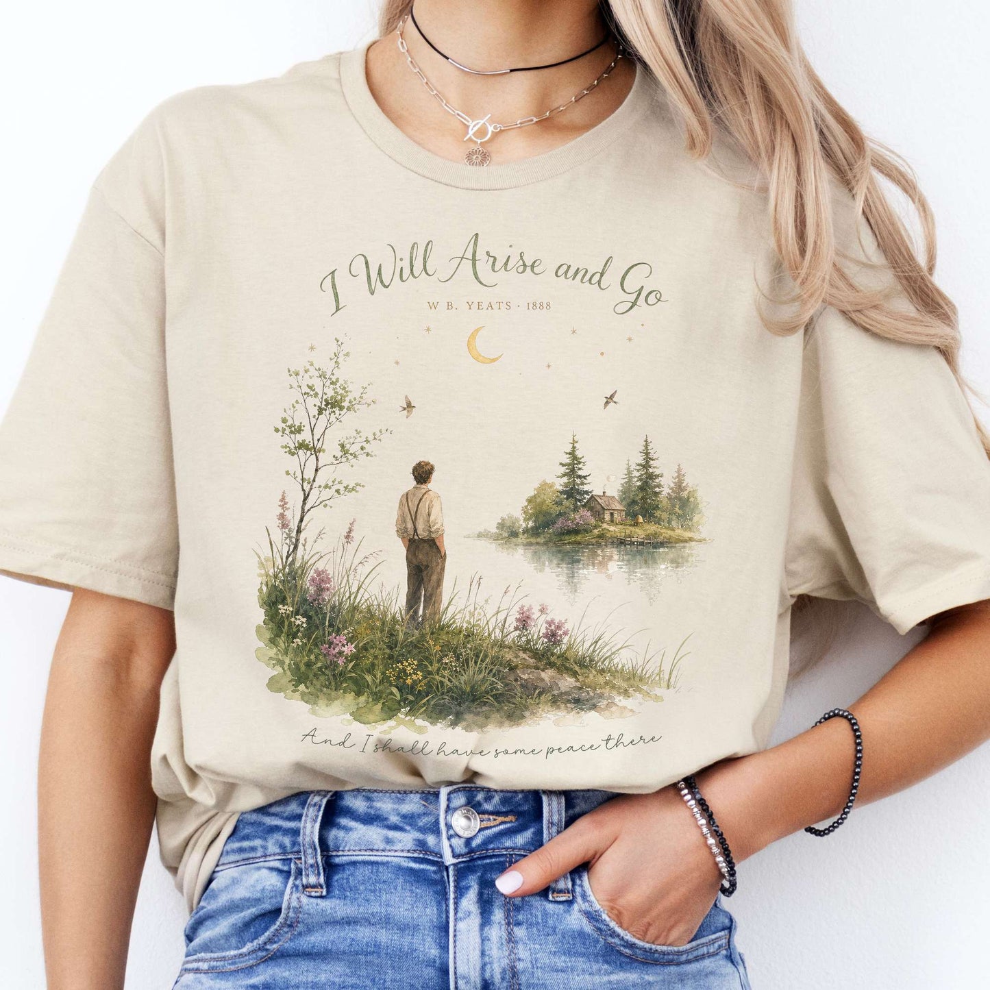 I Will Arise and Go Yeats Literary T-Shirt