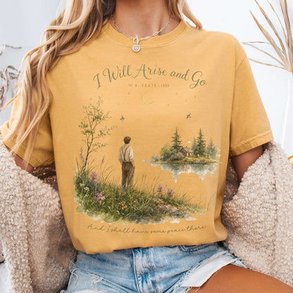 I Will Arise and Go Yeats Literary T-Shirt