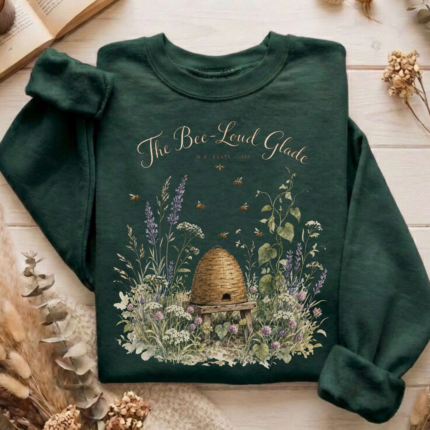 The Bee-Loud Glade W.B. Yeats Literary Sweatshirt