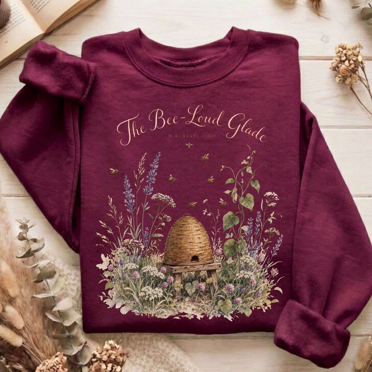 The Bee-Loud Glade W.B. Yeats Literary Sweatshirt