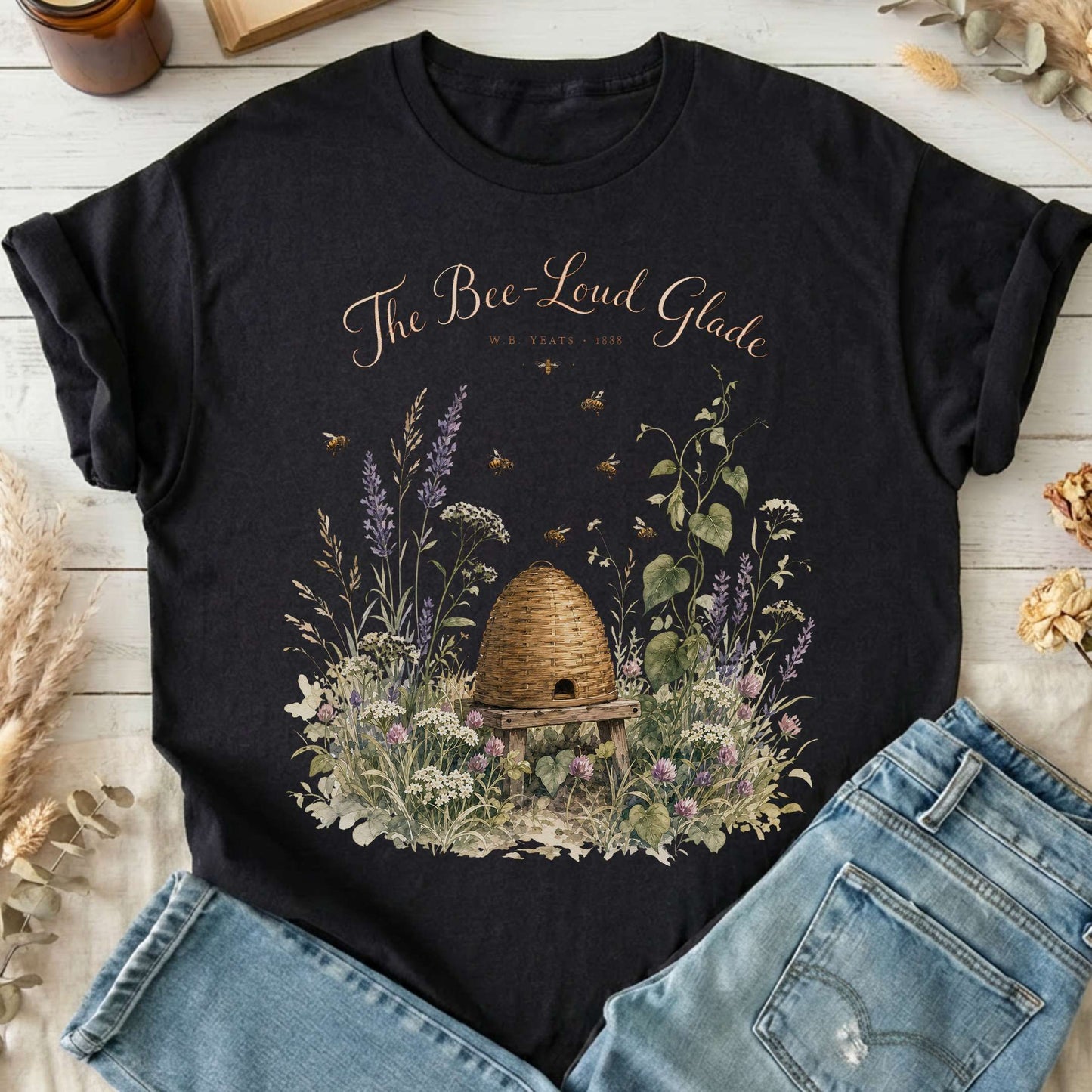 The Bee-Loud Glade W.B. Yeats Literary T-Shirt