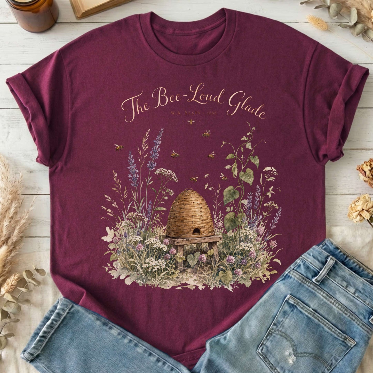 The Bee-Loud Glade W.B. Yeats Literary T-Shirt